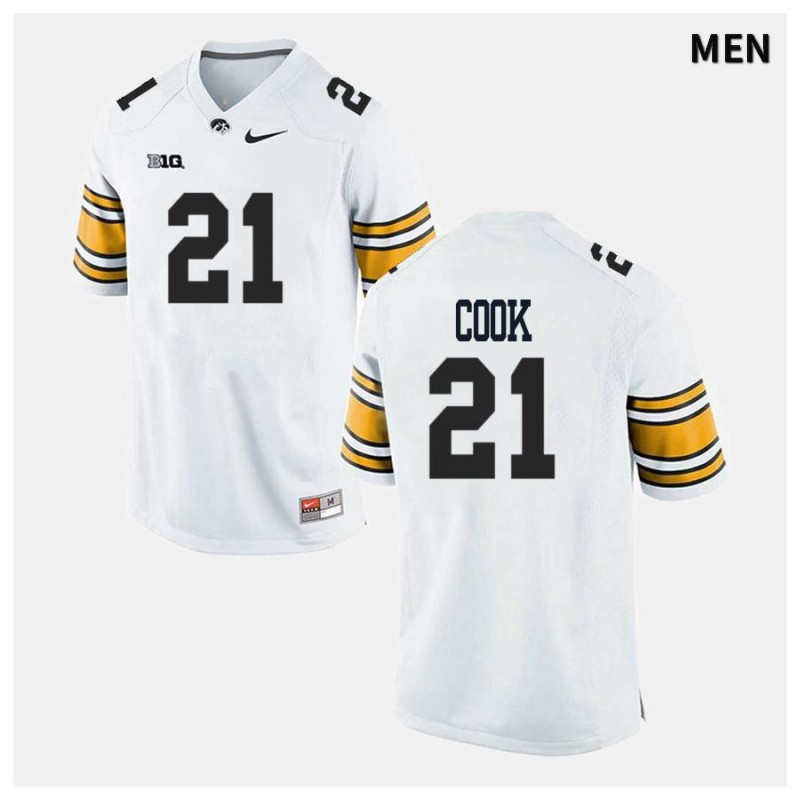 Men's Iowa Hawkeyes NCAA #21 Sam Cook White Authentic Nike Alumni Stitched College Football Jersey EA34F74VN